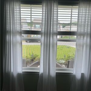 Elegant White Sheer Curtains